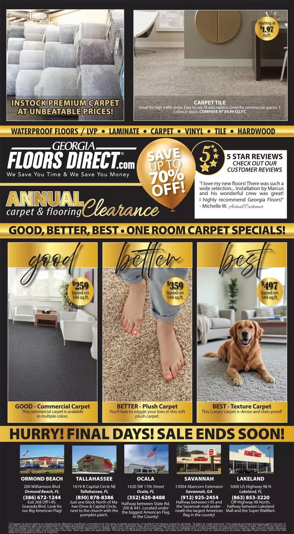 Specials at all our locations.